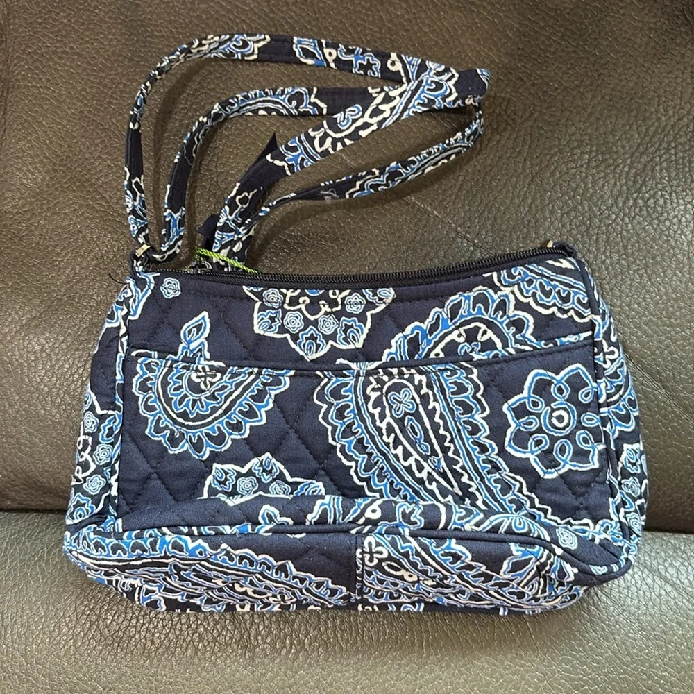 Vera Bradley little crossbody in blue bandana print